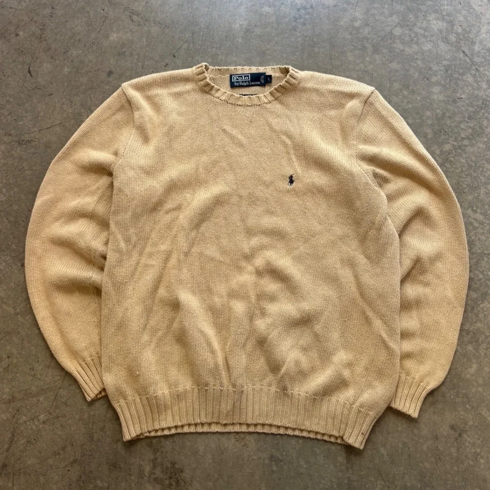Vintage Polo Ralph Lauren Knit Crewneck Cotton Sweater Size L